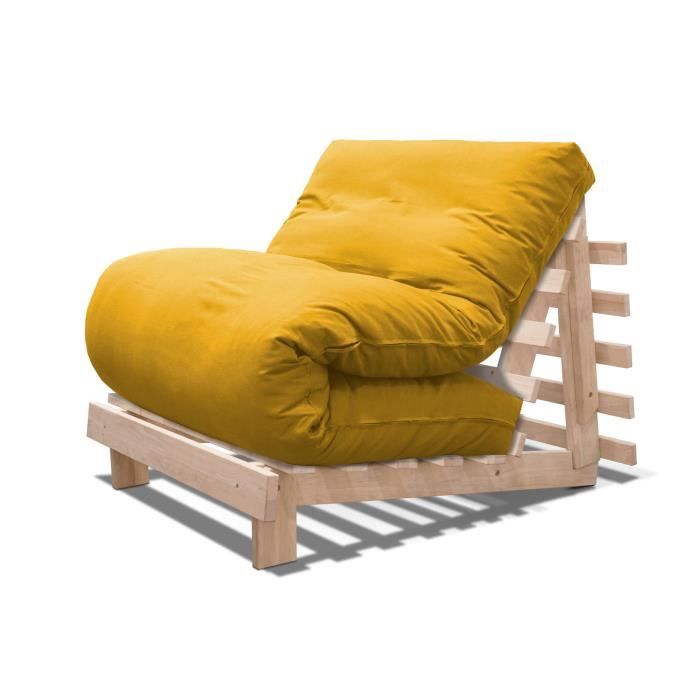 Canapé droit Jaune Moderne Confort