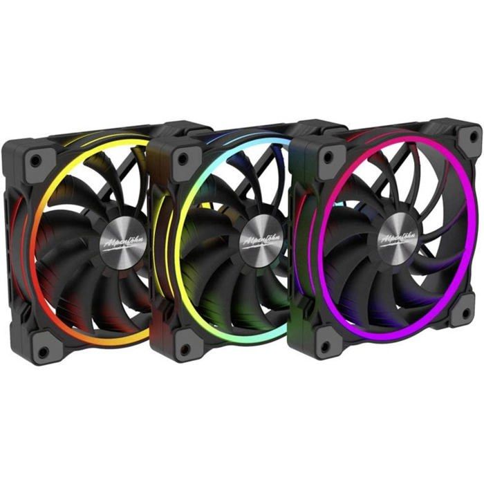 Ventilateur pour PC Alpenföhn Wing Boost 3 ARGB High Speed PWM 84000000163 noir (l x h x p) 120 x 120 x 25 mm 3 pc(s)