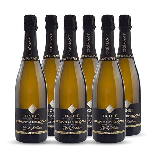 6 bouteilles - Vin blanc - Effervescent - Domaine FICHET Pierre-Yves & Olivier -Tradition- Crémant de Bourgogne Blanc 6x75cl