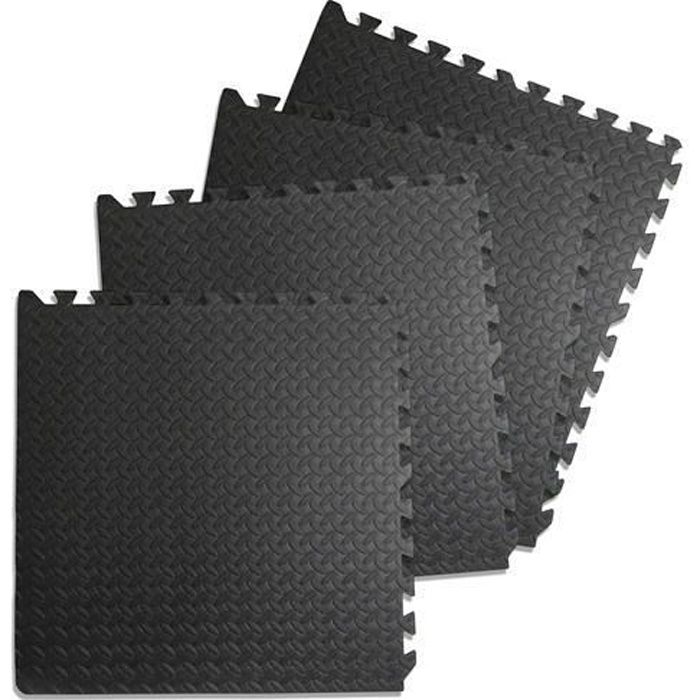60 X 60 cm Tapis de sol ,Sport, Gymnastique, Yoga, Tapis Puzzle Antidérapant Mousse Noir