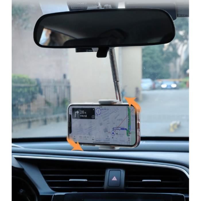 Support universel de support de rétroviseur de voiture 360 ° Support de support de GPS de téléphone portable