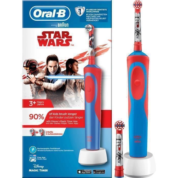 Braun Brosse a dents electrique Stages Power 80313789 brosse à dents électrique Enfant Brosse à dents rotative oscillante