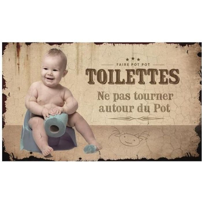 Plaque de Porte Toilettes - Cadeau Maestro Blanc