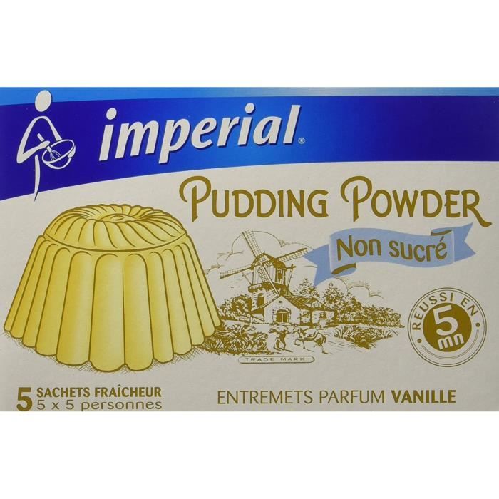 Imperial Pudding Powder Préparation Pour Pudding Non Sucré Vanillé 5 Sachets Fraîcheur Pour 5 Personnes - Lot de 6