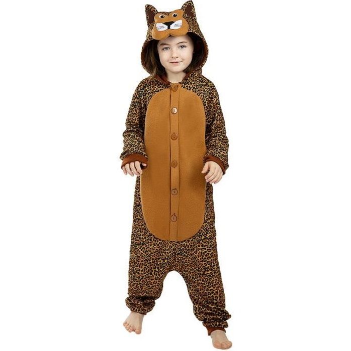 Déguisement léopard onesie pour fille et garçon ▶ Animaux, Désert, Jungle - Multicolore