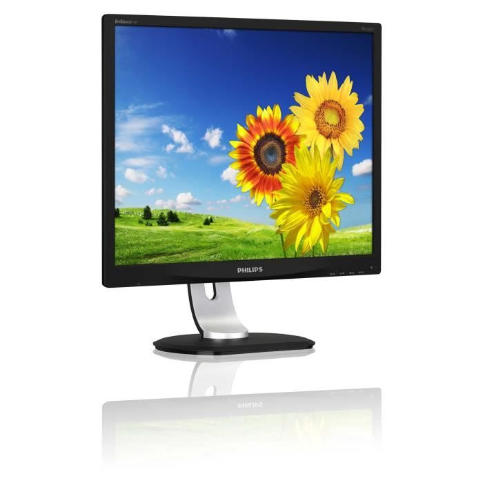 PHILIPS Écran LED Brilliance P-line 19P4QYEB - 19- - 1280 x 1024 - ADS-IPS - 250 cd/m² - 1000:1 - 5 ms - DVI-D, VGA, DisplayPort