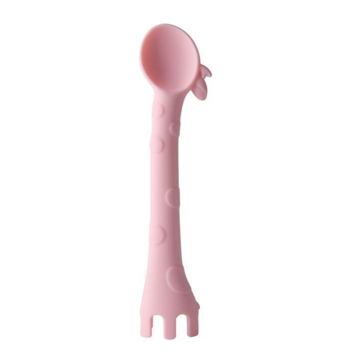 Silicone Baby Spoon Ustensiles pour bébé, cuillère d'entraînement souple, design TASSE A BEC - GOBELET - VERRE D'APPRENTISSAGE