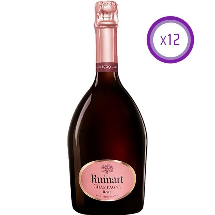 Ruinart Brut Rosé - Pack de 12 Demi-bouteilles 37,5cl