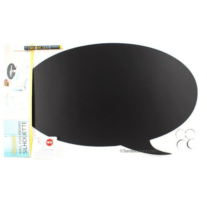 Tableau à Craie SILHOUETTE 39 x 43 cm Forme Bulle