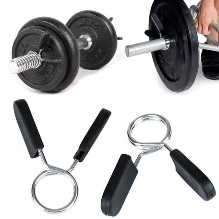 2 PièCes SéRies Printemps Colliers Clips 50Mm HaltèRe la Serrure Pince Barre Poids Formation pour Barres Olympiques HaltèRes Gym