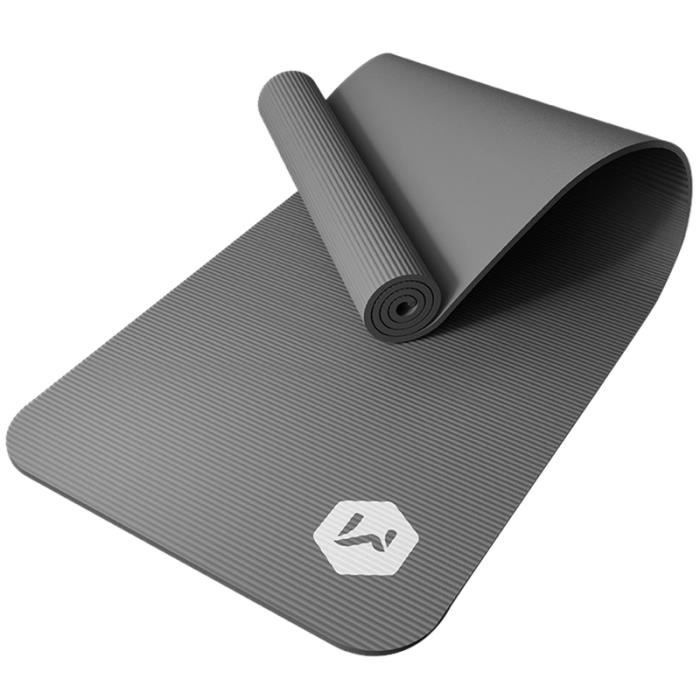 Noir 1850X800X10Mm ÉPaissi Tapis de Yoga AntidéRapant RéSistant NBR Fitness Tapis de Gym Tapis de Gymnastique Pilates Pads
