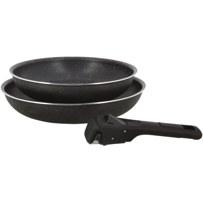The KITCHENETTE 6020692 Lot de 2 Poeles -24/28 cm - tous feux dont induction