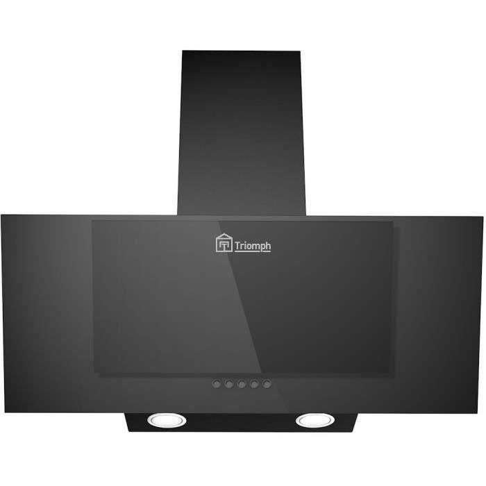 TRIOMPH TA9450MVN -Hotte murale inclinée 90 cm- NOIR