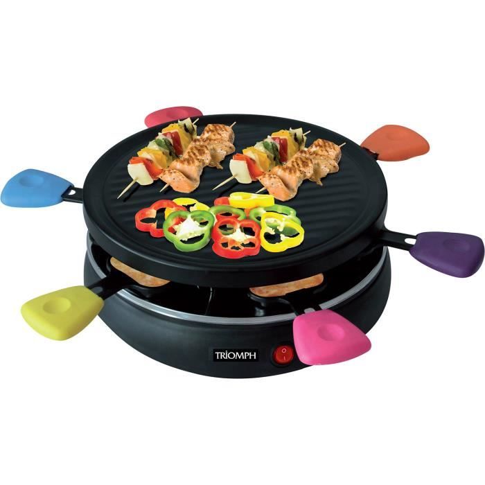 Appareil à raclette-Grill - 6 personnes - Multicolore - Triomph ETF1617