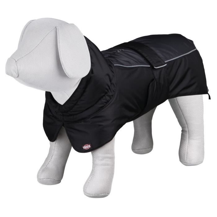TRIXIE Manteau d’hiver Prime S: 40 cm noir/gris pour chien