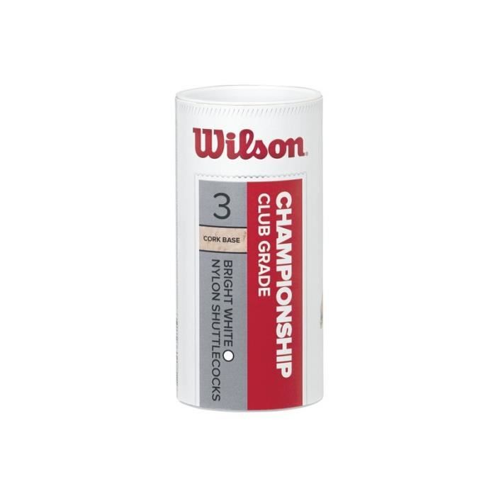 Tube de 3 volants Wilson Championship - blanc - 77