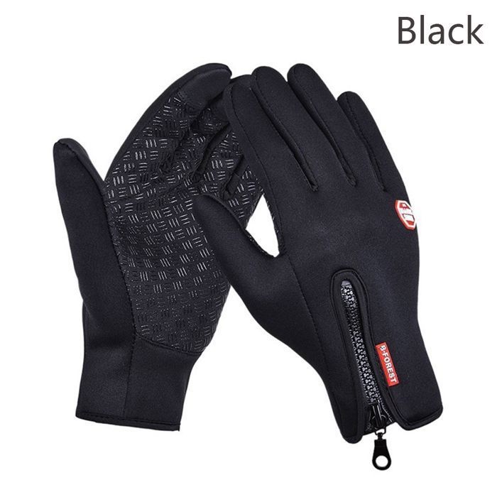 Gants imperméables à écran tactile pour hommes et femmes gants chauds randonnée ski pêche cyclisme Non-ALD hiver noir