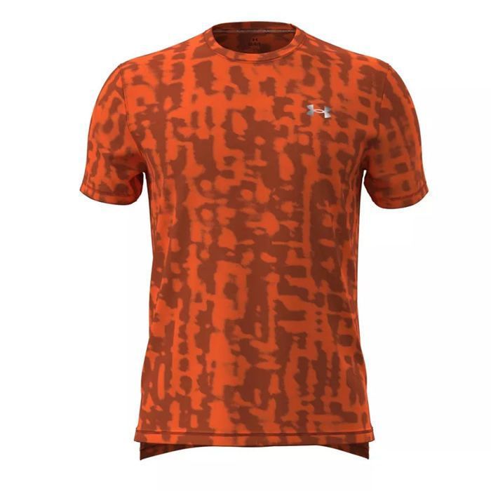 Tee Shirt Under Armour LAUNCH PRINTED SS Orange Cdiscount Sport