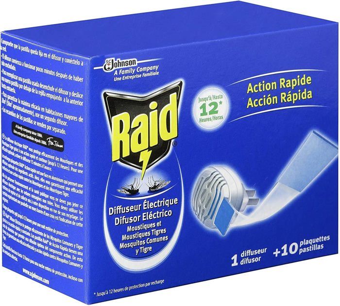Raid Essentials Diffuseur Electrique Liquide - Répulsifs Anti-oustiques et oustiques Tigres