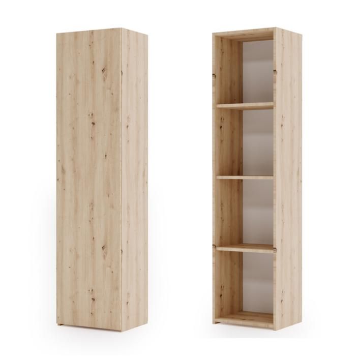 LONI bibliothèque avec portes 160x40 cm - couleur artisanale ...