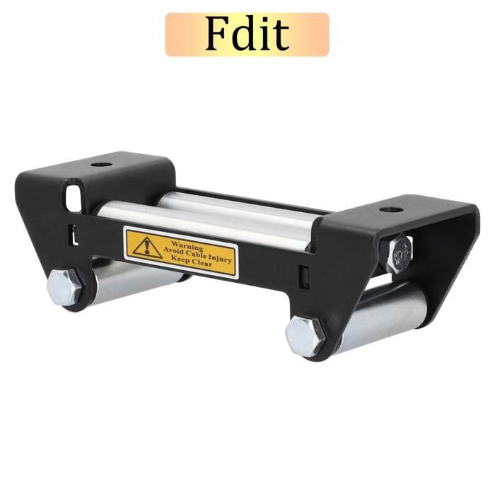 4-7/8 Inch Winch Roller Fairlead For ATV/UTV Winches - Fits 4500 Lb Winches, Black Powder Coated Steel Construction