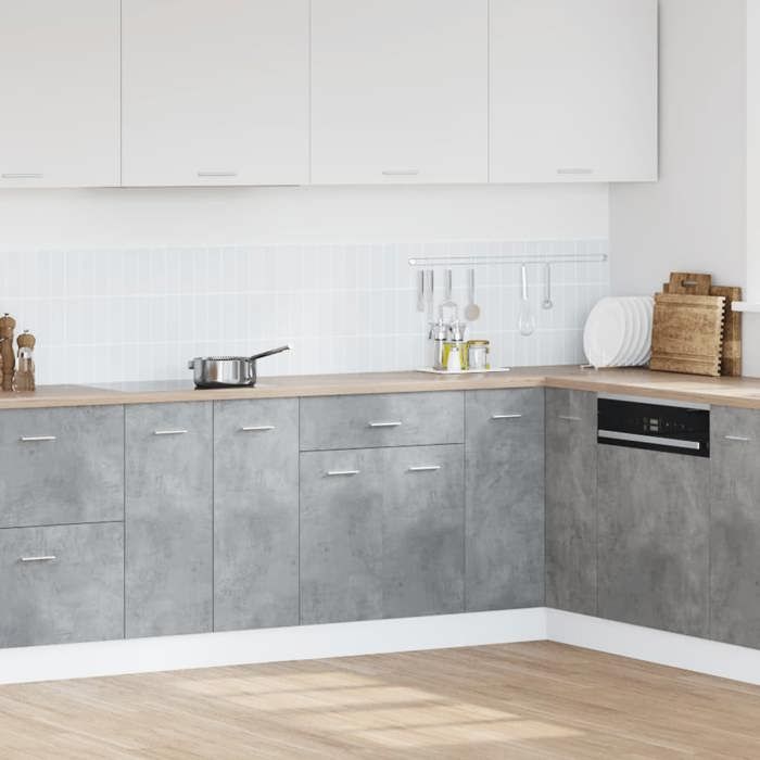 Bon plan Meuble Bas Cuisine/ Armoire de plancher - JILI HOT - à tiroir Gris béton 60x46x815cm Aggloméré Thome4373589