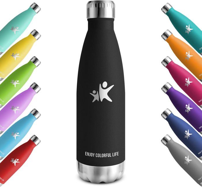 Gourde Isotherme Inox 650ml Ou 1000ml - Vide Air - Pour Sport, Randonnée, École - Garde Chaud/Froid