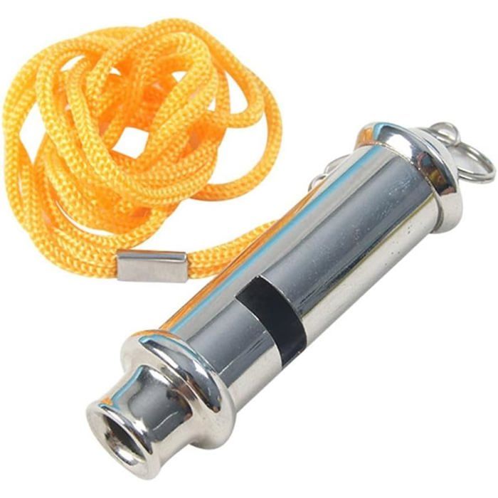 Lot de 2 sifflets de pigeon en acier inoxydable pour oiseaux son fort et clair sifflet portable en métal