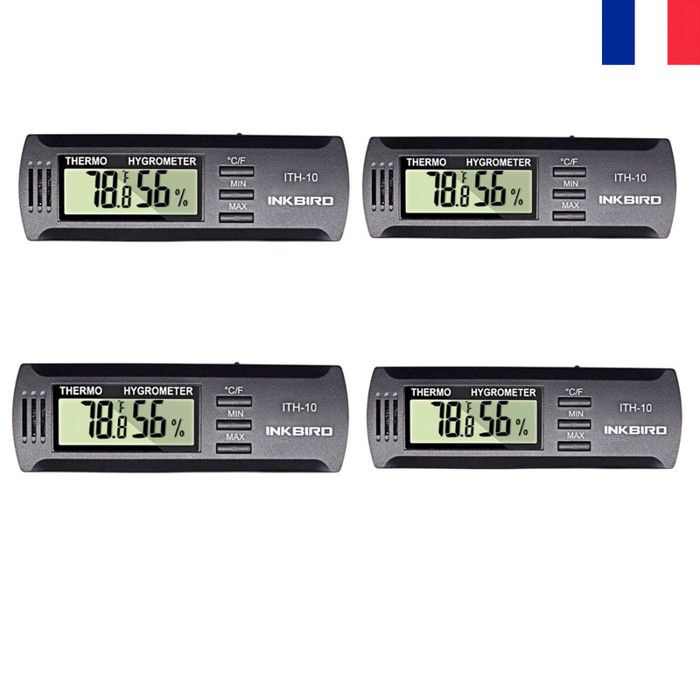 Comparer les prix de INKBIRD ITH-10 Thermometre hygrometre thermometre interieur numérique moniteur de température et dhumidité -5 °C et 60 °C