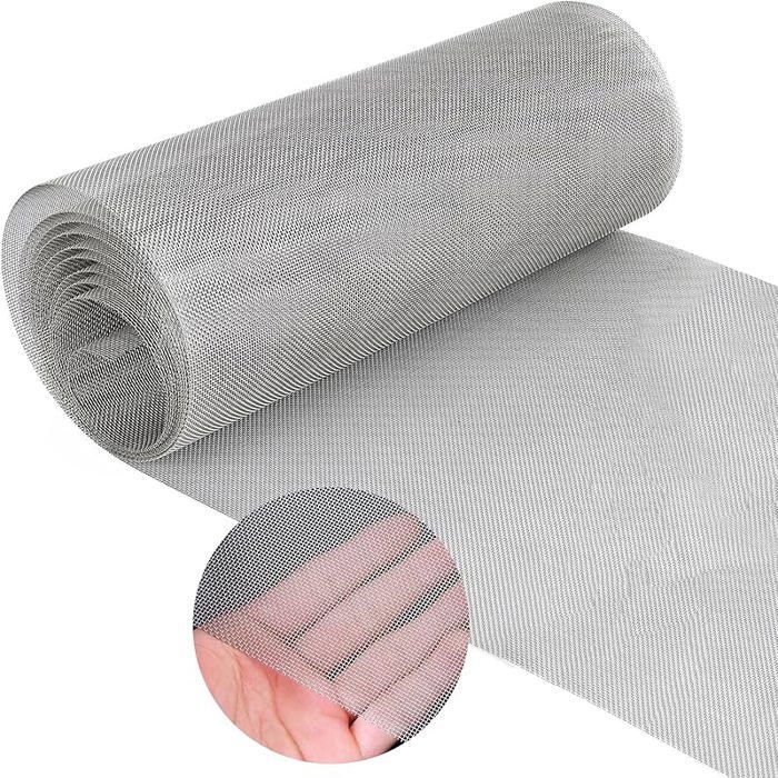 Grillage Fine Maille Inox 40 X 248 Cm - Filet Anti Rongeurs Anti Moustiques
