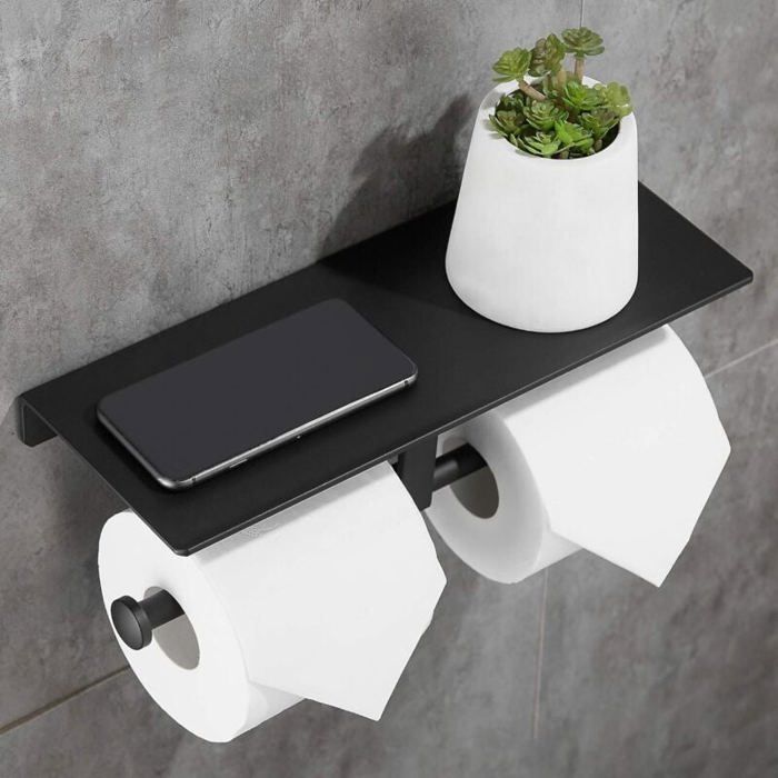 Rouleau Mur Monté Porte Papier Toilette Support Mural Porte-Serviette