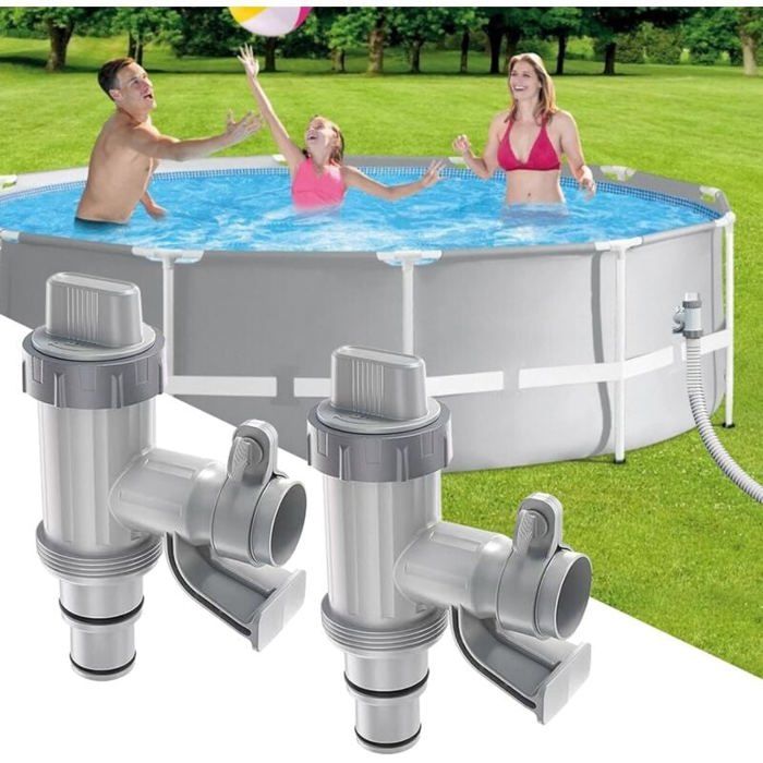 Robinet de piscine Plus pour piscine hors-sol 2 en 1 Valve à piston Pièces de rechange pour piscine hors sol et pompe de
