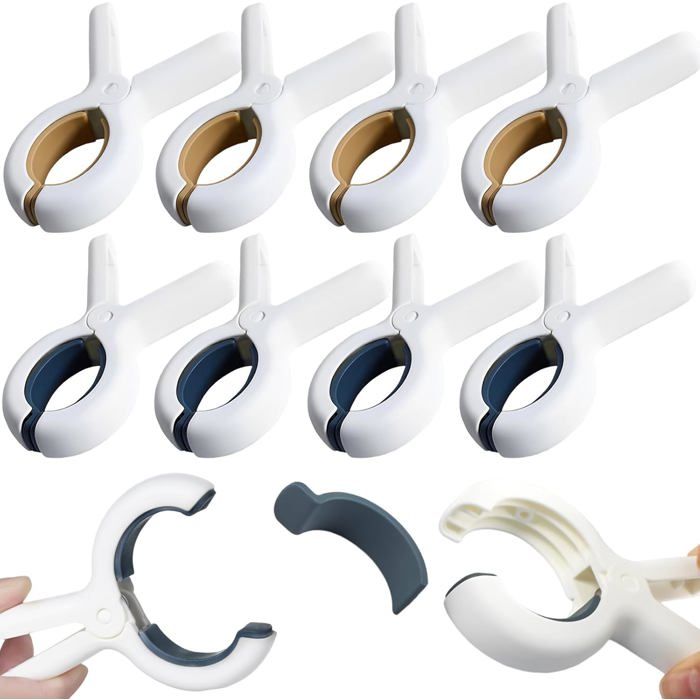 Lot de 8 pinces à serviettes de plage pour transats grandes pinces à linge résistantes au vent pour sécher les serviettes de plage