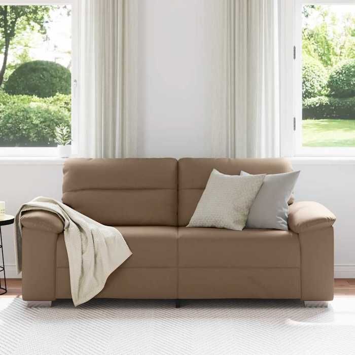 Promo 2026Canapé 2 places - SARAZYJ - Meuble de salon - 2 PERSONNES - Cappuccino 180x81x84 cm Similicuir - S1210520