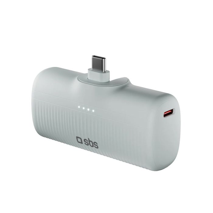 Batterie externe EcoPower 5000 mAh 10 W avec port USB-C intégré - Gris