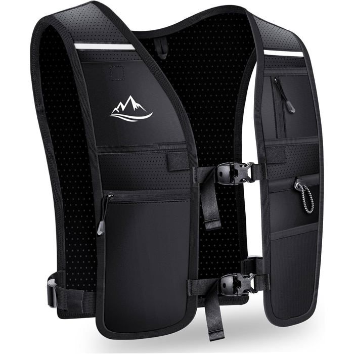 Sac à Dos dHydratationRéfléchissant Gilet Course a Pied Femme HommeRéglable Sac Trail Running Léger pour MarathonVTTCyclisme