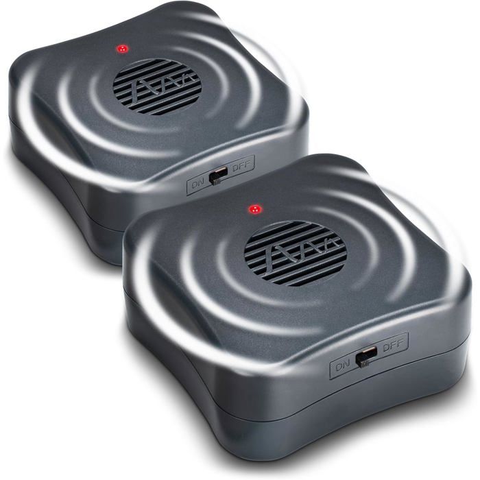Répulsif Ultrason Anti-Souris et Rats 2pc Dispositif Mobile à Piles sans Produits Chimiques Portée 40m²Anti Rongeur Écologique