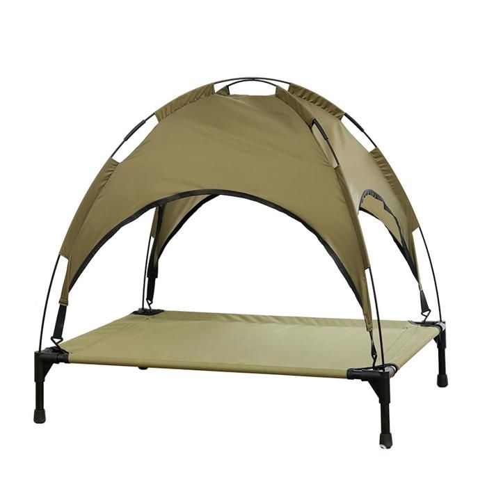Lit surélevé pour chien tente imperméable anti-UV déhoussable pliable format XXL vert militaire 4 saisons