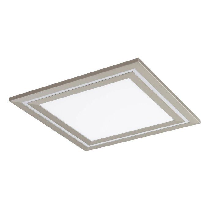 Plafonnier ampoules LED - Lucande - lampe de plafond - - 60 x 60 x 5 2 cm - nickel brossé Plafonnier ampoules LED - Lucande - lampe de plafond - - 60 x 60 x 5 2 cm - nickel brossé