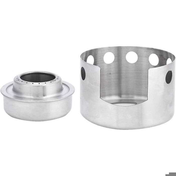 Réchaud à alcool portable en inox – léger compact idéal camping & randonnée