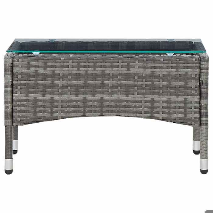 Neuf& 2333 Gris Mobilier de patio arrière-cour - vidaXL - CHIC Salon de jardin - 4 pcs - avec coussins résine tressée gris28 kg