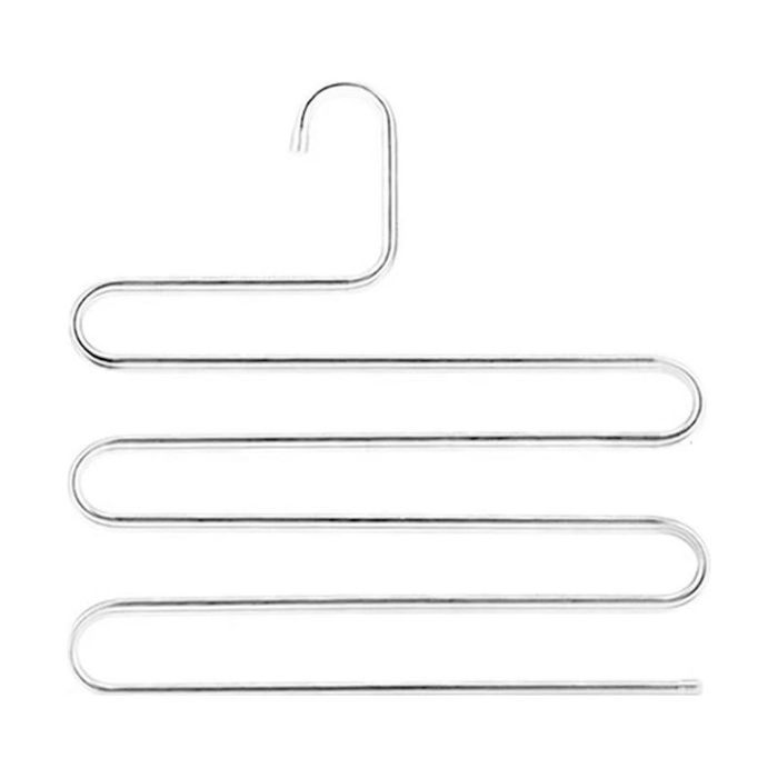 Cintres pour pantalons antidérapants en forme de S en acier inoxydable organisateur de rangement pour pantalons jeans échar