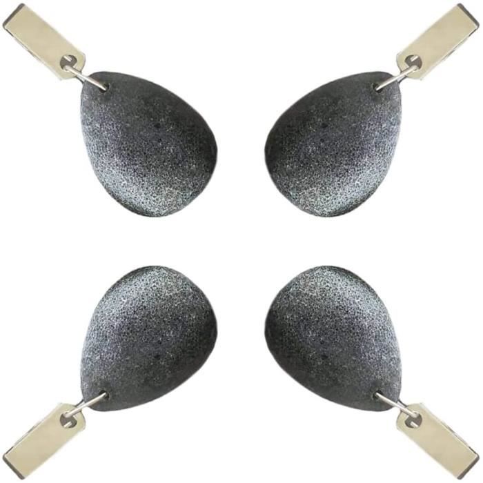 Pack de 4 poids de nappe de cœur pierre avec clip marbre pierre