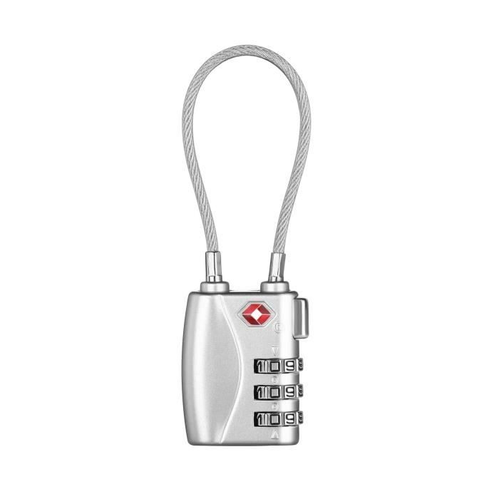 Noir Mini-Cadenas à clé Ultra sécurisé en Alliage de Zinc métallique pour Les Voyages Pack de 4 Cadenas de Valise certifiés TSA avec clés 