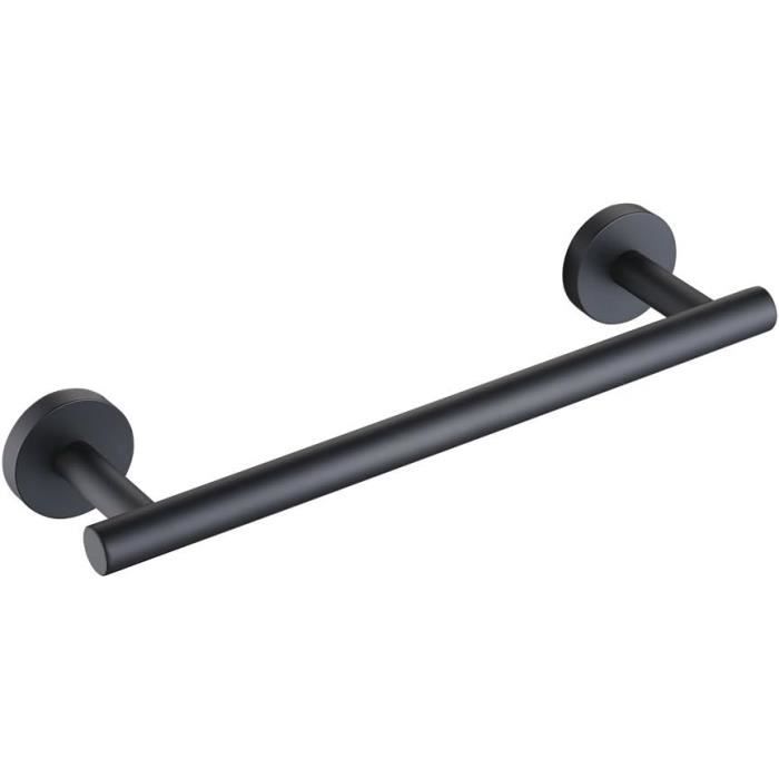 Porte Serviette Range Serviette Salle De Bain, Murale Sans Percage En Metal Noir Avec 1 Etagere Reglable 40 75 Cm H Autocollant Etagere Murale Sans Percage