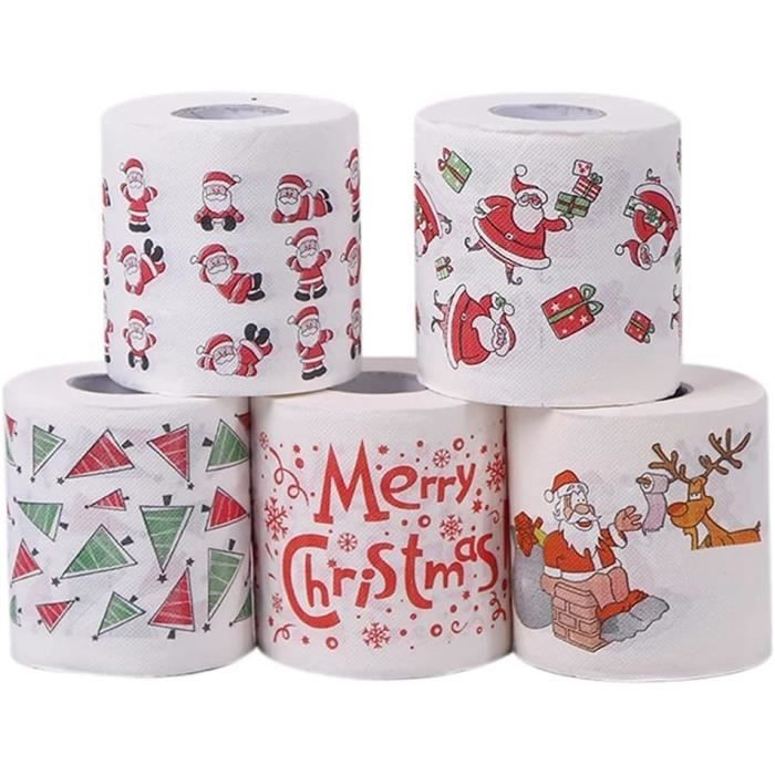 5 Styles Père Noël Rouleau De Papier Serviettes En Papier De Soie  Décorations De Noël Noël Santa Bureau Chambre Papier Toilet[H1410]