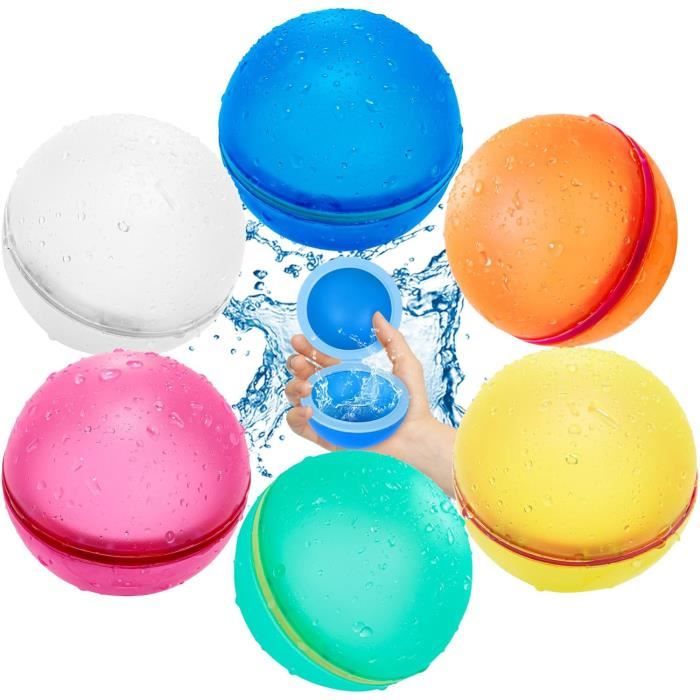 Pilikoll 16 Ballons D'eau Réutilisables - Magnétiques, Silicone - Auto-obturants, Remplissage Rapide - Pour Enfants Et Adultes - Jeux Jardin, Piscine