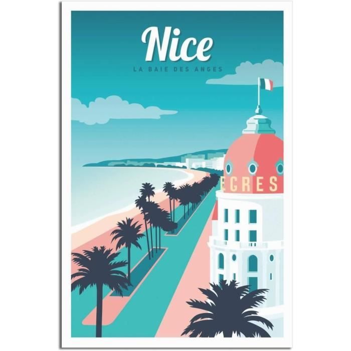 Poster Vintage Bretagne France - Impression Sur Toile 30 X 45 Cm - Décoration Murale Moderne Pour Salon, Chambre, Bureau - Sans Cadre Ou Avec Cadre (selon Option) - 7