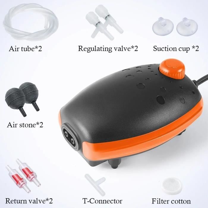 BOH pompe à air pour aquarium Pompe à air à oxygène pour aquarium USB
