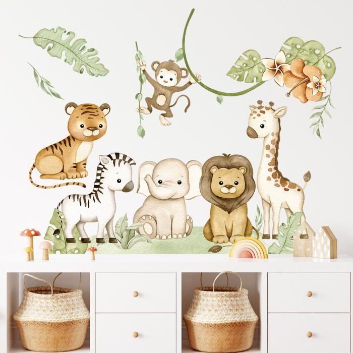 Supzone Jungle Animal Stickers Muraux Pour Enfants Tunisia